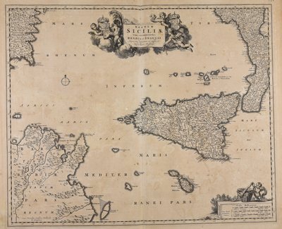 Regnum Siciliae cum Circumjacentibus Regnis et Insulis by Nicolaes Visscher